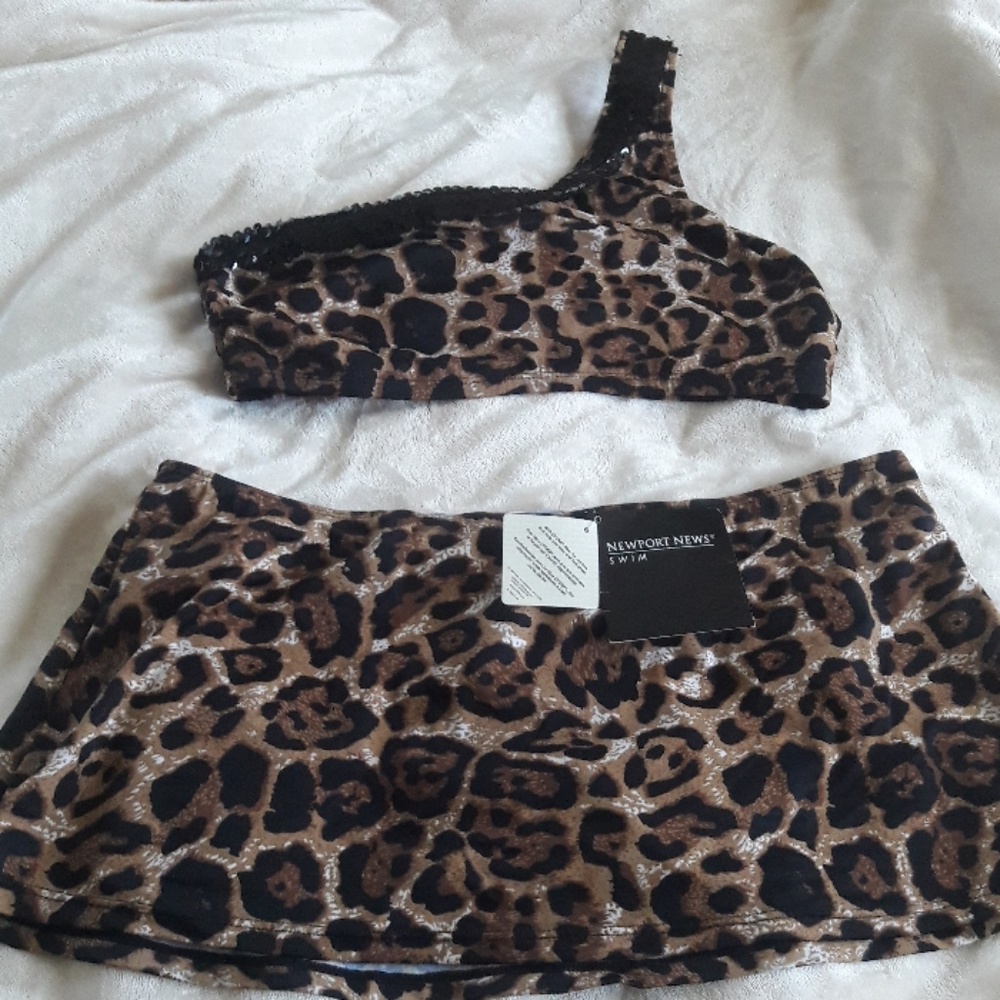 Leopard and sequin swimsuit